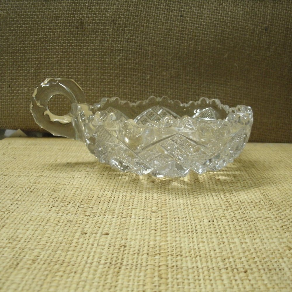 Vintage Imperial Glass Nucut Nappy Dish